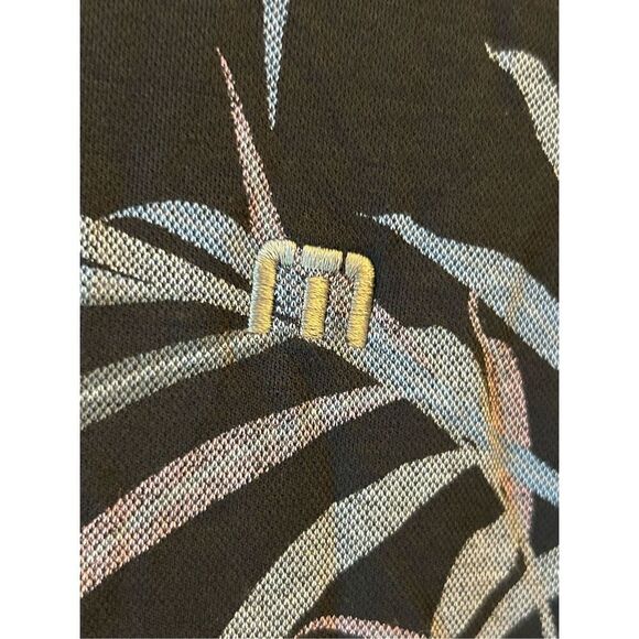 Travis Mathew Buzz Words Leaf Print Piqué Polo S Cotton Blend Tropical - Picture 9 of 11